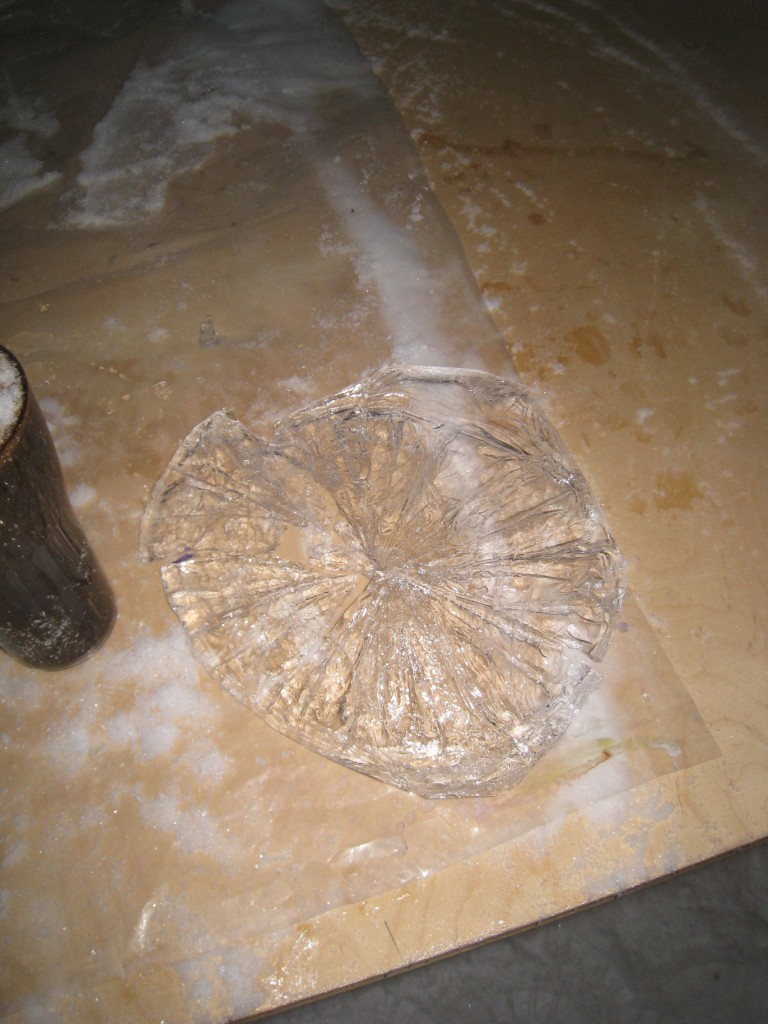 I thought this was frozen solid, but it was just a thin outer layer of ice - the rest was water. Interesting.